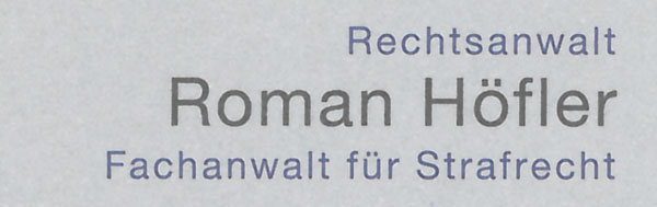 Rechtsanwalt Roman Höfler